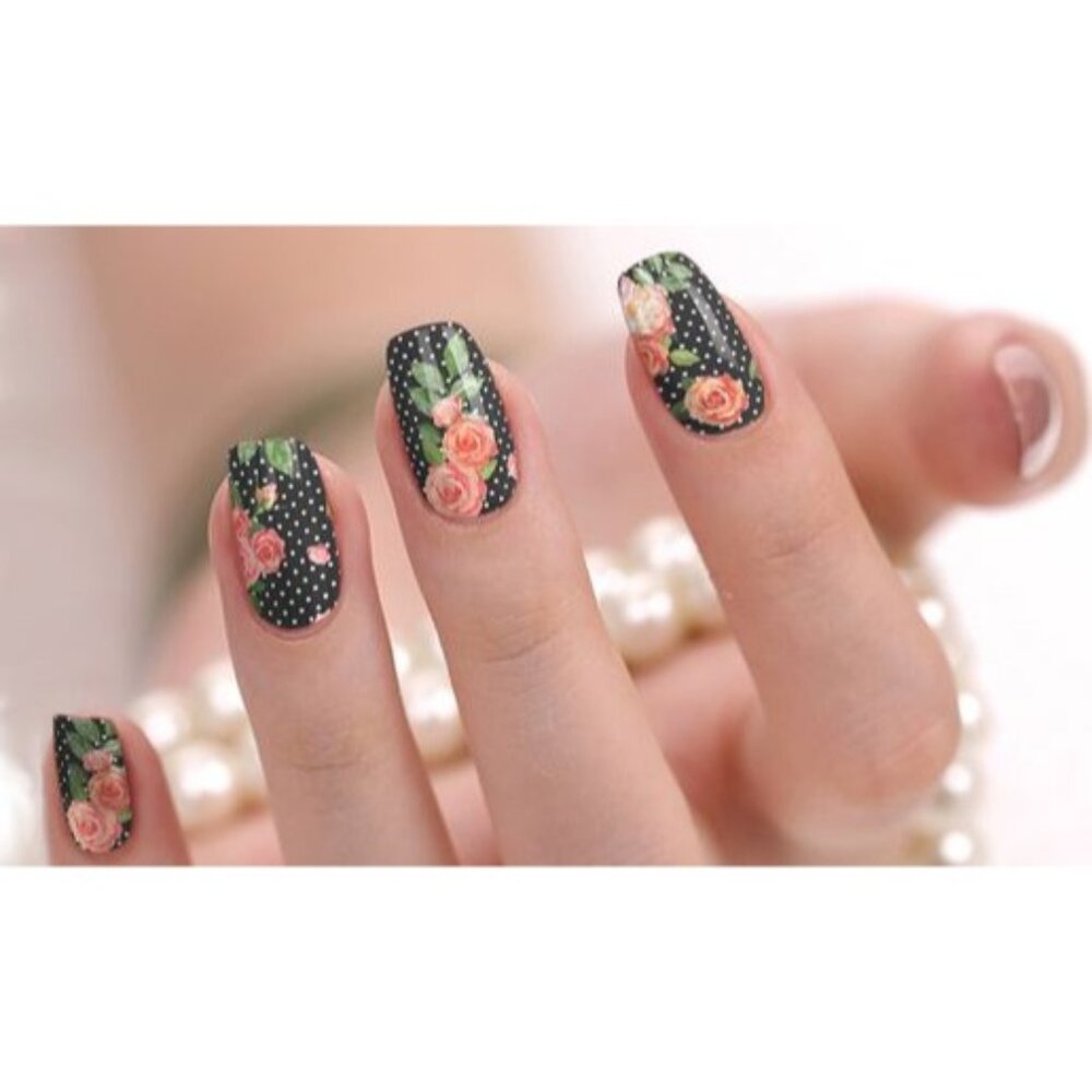 Candied Nails Real Nail Polish Wraps Floral Design